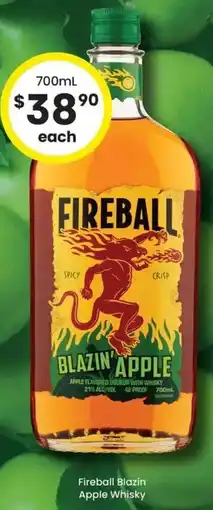 The Bottle O Fireball Blazin' Apple Whisky offer