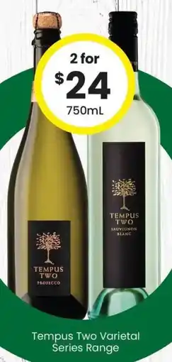 The Bottle O Tempus Two Varietal Series Range offer