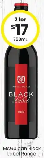 The Bottle O McGuigan Black Label Red offer