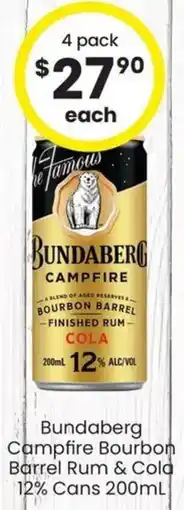 The Bottle O Bundaberg Campfire Bourbon Barrel Rum & Cola offer