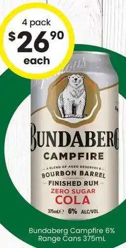 The Bottle O Bundaberg Campfire Zero Sugar Cola offer