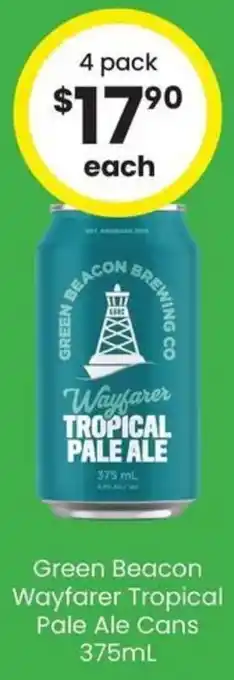 Green Beacon Wayfarer Tropical Pale Ale Cans