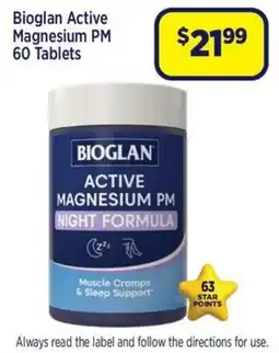 Star Discount Chemist Bioglan Active Magnesium PM Night Formula offer