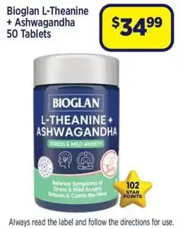 Star Discount Chemist Bioglan L-Theanine + Ashwagandha offer