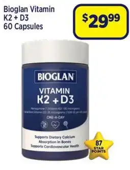 Star Discount Chemist Bioglan Vitamin K2 + D3 offer