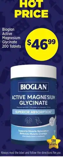Star Discount Chemist Bioglan Active Magnesium Glycinate offer