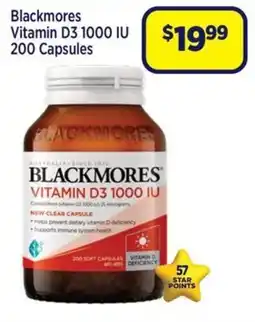 Star Discount Chemist Blackmores Vitamin D3 1000 IU offer