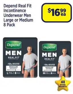 Star Discount Chemist Depend Real Fit Incontinence Underwear Men offer