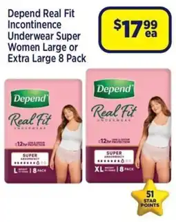 Star Discount Chemist Depend Real Fit Incontinence Underwear Super offer