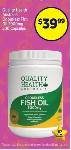 Star Discount Chemist Quality Health Australia Odourless Fish Oil offer