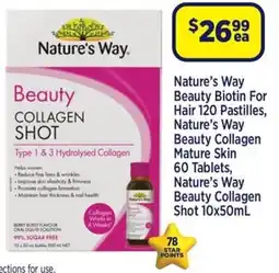 Star Discount Chemist Nature's Way Beauty Collagen Shot offer