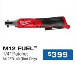 Burson Auto Parts Milwaukee M12 FUEL 1/4" Ratchet offer