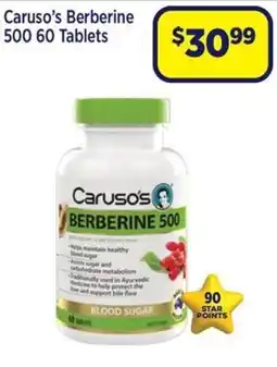 Star Discount Chemist Caruso's Berberine 500 offer