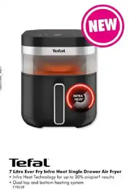 The Good Guys Tefal 7 Litre Ever Fry Infra Heat Single Drawer Air Fryer offer