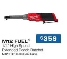 Burson Auto Parts M12 FUEL 1/4" High Speed Extended Reach Ratchet offer