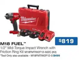 Burson Auto Parts Milwawkee M18 FUEL offer