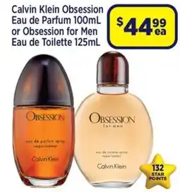 Star Discount Chemist Calvin Klein Obsession Eau de Parfum or Obsession for Men Eau de Toilette offer