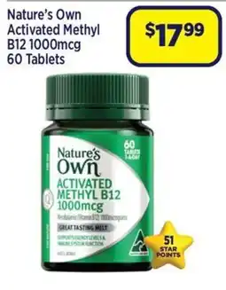 Star Discount Chemist Nature's Own Activated Methyl B12 offer