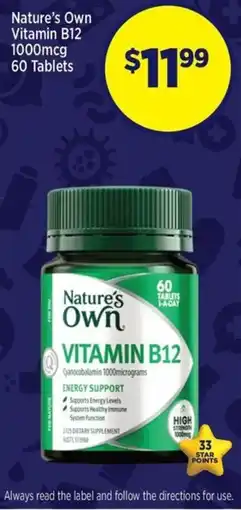 Star Discount Chemist Nature's Own Vitamin B12 offer