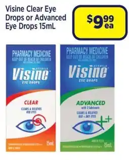 Star Discount Chemist Visine Clear Eye Drops or Advanced Eye Drops offer