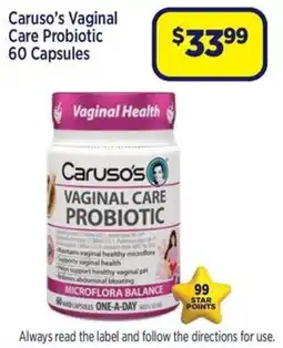 Star Discount Chemist Caruso's Vaginal Care Probiotic offer