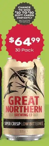 Thirsty Camel Great Northern Super Crisp Low Bitterness offer