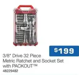 Burson Auto Parts 3/8" Drive 32 Piece Metric Ratchet and Socket Set with PACKOUT™ offer