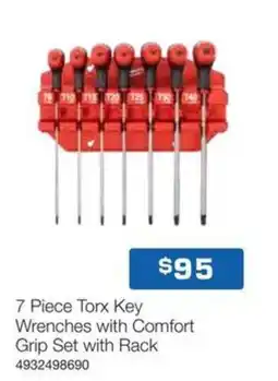 Burson Auto Parts 7 Piece Torx Key Wrenches with Comfort Grip Set with Rack offer