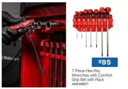 Burson Auto Parts 7 Piece Hex Key Wrenches with Comfort Grip Set with Rack offer