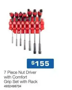 Burson Auto Parts 7 Piece Nut Driver with Comfort Grip Set with Rack offer