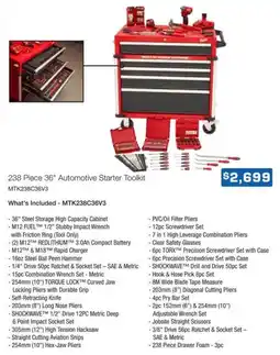 Burson Auto Parts 238 Piece 36" Automotive Starter Toolkit offer