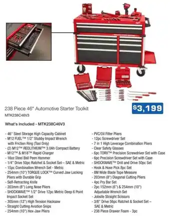 238 Piece 46" Automotive Starter Toolkit