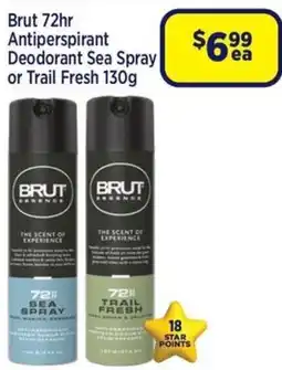 Star Discount Chemist Brut 72hr Antiperspirant Deodorant Sea Spray or Trail Fresh offer