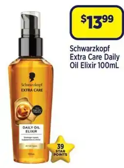 Star Discount Chemist Schwarzkopf Extra Care Daily Oil Elixir offer