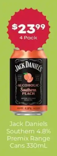Thirsty Camel Jack Daniels Southern 4.8% Premix Range Cans offer