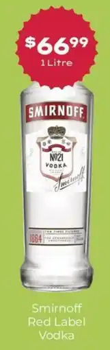 Thirsty Camel Smirnoff Red Label Vodka offer