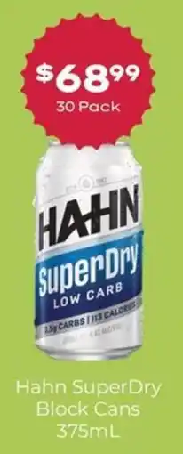 Thirsty Camel Hahn SuperDry Block Cans offer