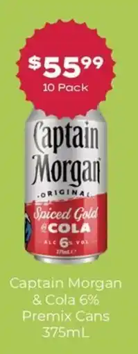 Thirsty Camel Captain Morgan Spiced Gold & Cola offer