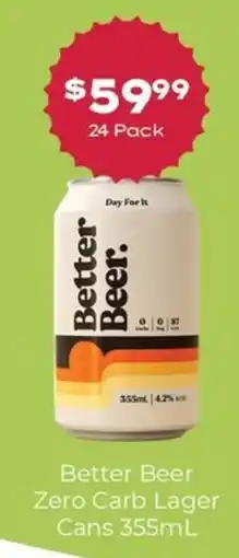Thirsty Camel Better Beer Zero Carb Lager offer