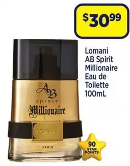 Star Discount Chemist Lomani AB Spirit Millionaire offer