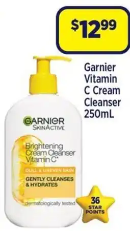 Star Discount Chemist Garnier SkinActive Brightening Cream Cleanser Vitamin C offer