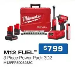 Burson Auto Parts Milwaukee M12 FUEL 3 Piece Power Pack 3D2 offer