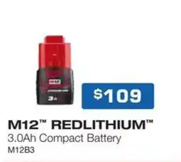 Burson Auto Parts M12 REDLITHIUM 3.0Ah Compact Battery offer