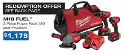 Burson Auto Parts Milwaukee M18 FUEL 3 Piece Power Pack 3A3 offer