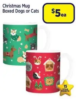 Star Discount Chemist Christmas Mug Boxed Dogs or Cats offer