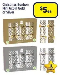 Star Discount Chemist Christmas Bonbon Mini 6x6in Gold or Silver offer