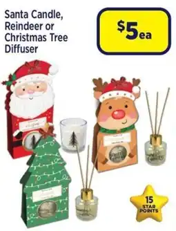Star Discount Chemist Santa Candle, Reindeer or Christmas Tree Diffuser offer
