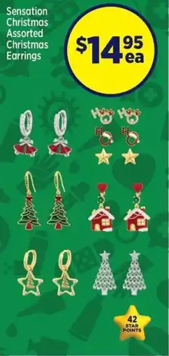 Star Discount Chemist Sensation Christmas Assorted Christmas Earrings offer