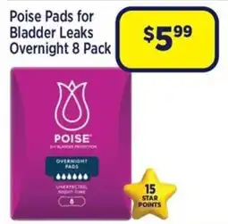 Star Discount Chemist Poise Pads for Bladder Leaks Overnight offer