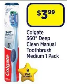 Star Discount Chemist Colgate 360° Deep Clean Manual Toothbrush offer